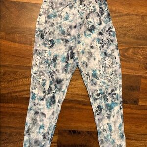 lululemon athletica Blue and Gray Patterned Leggings